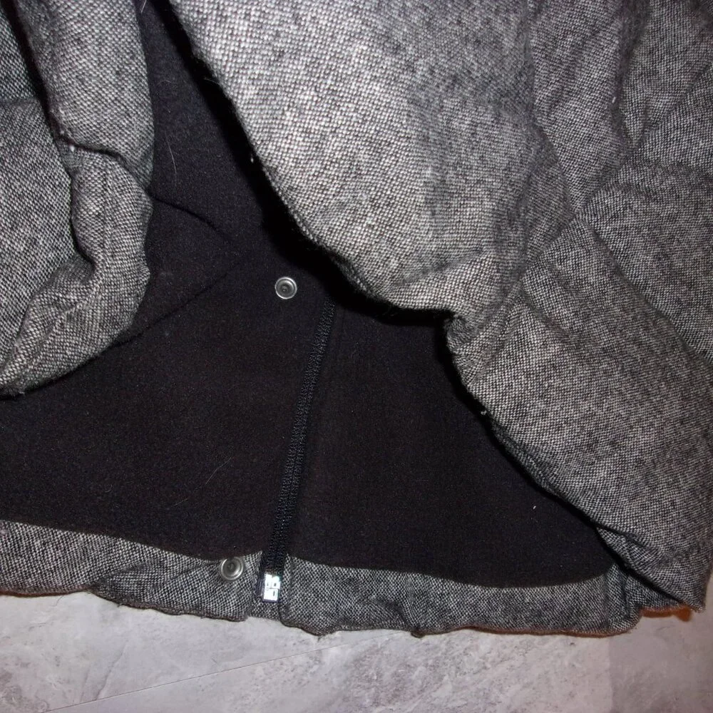 thick puffer size large womens coat vest outdoor wear gray - Picture 5 of 5